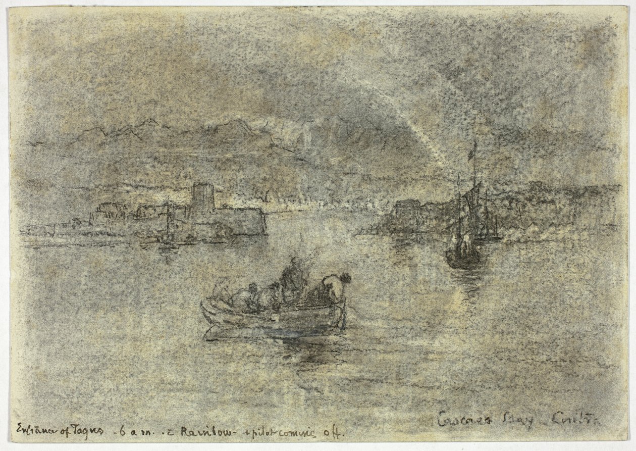 Rainbow over Cascais Bay, Sintra, Portugal by Francis Seymour Haden