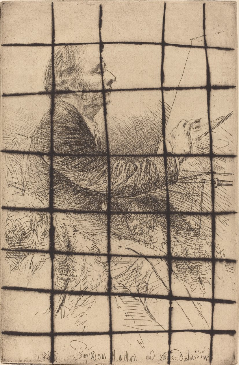 Self-Portrait at the Easel by Francis Seymour Haden