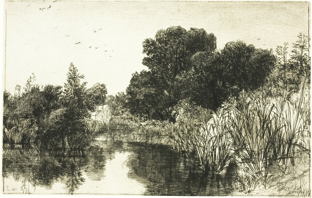 Shere Mill Pond, No. II (Large Plate) by Francis Seymour Haden