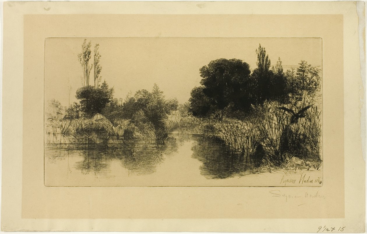 Shere Mill Pond, No. II (large plate) by Francis Seymour Haden