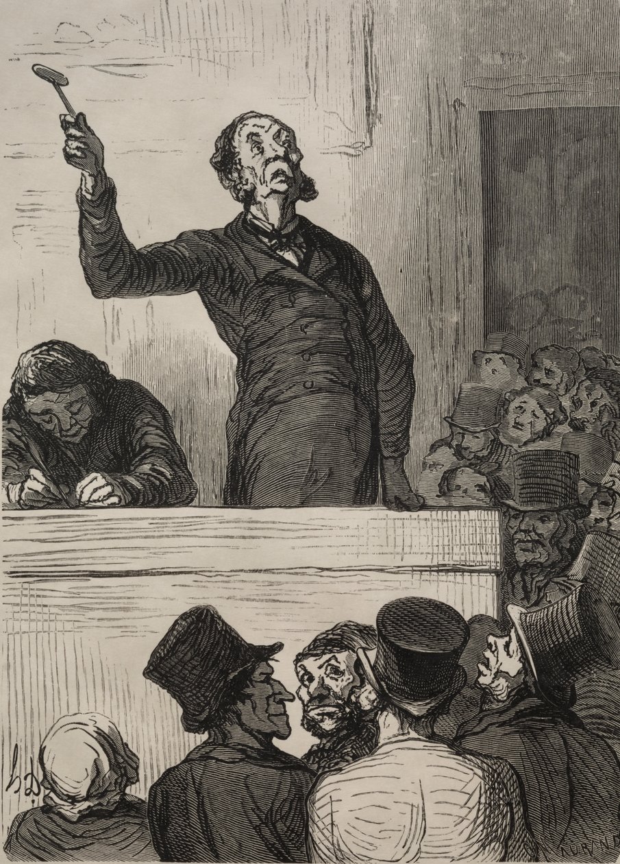 The Auction Room: The Auctioneer by Francis Seymour Haden