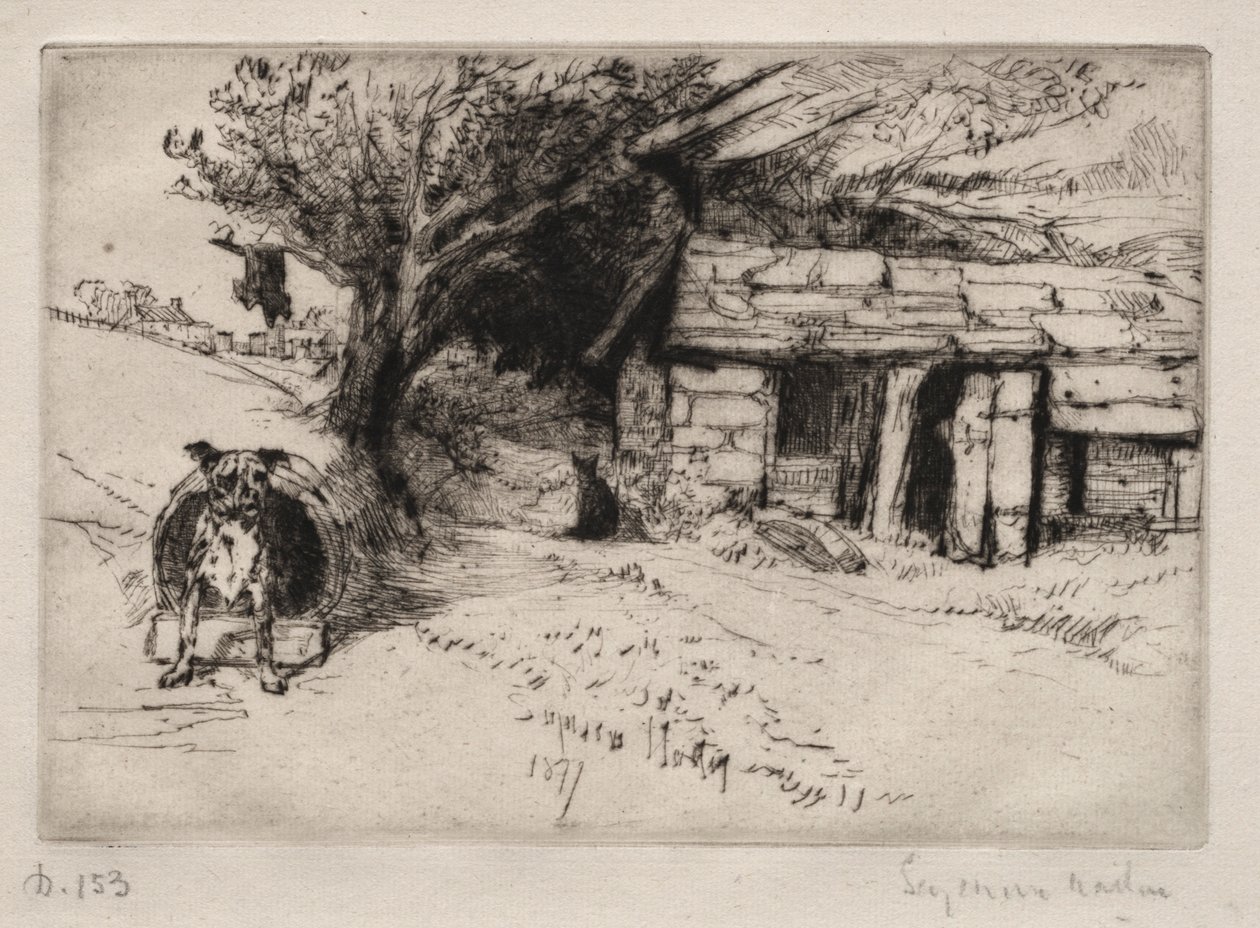 The Cabin, 1877 by Francis Seymour Haden