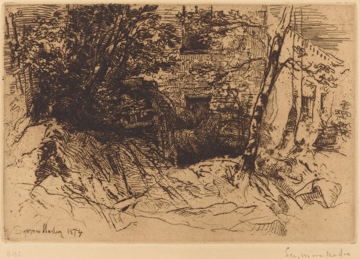 The Mill-Wheel by Francis Seymour Haden