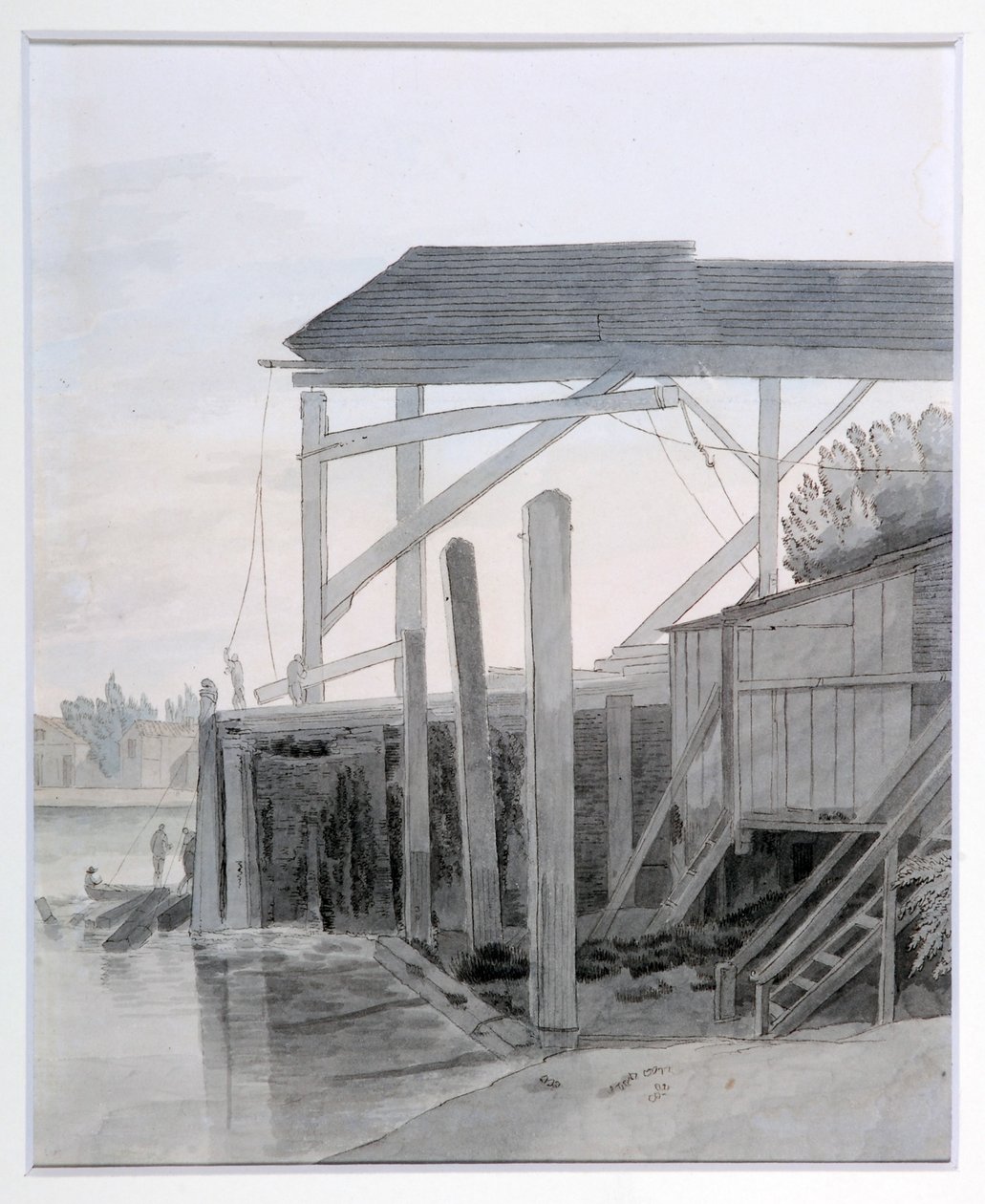 A Wharf by Francis Towne