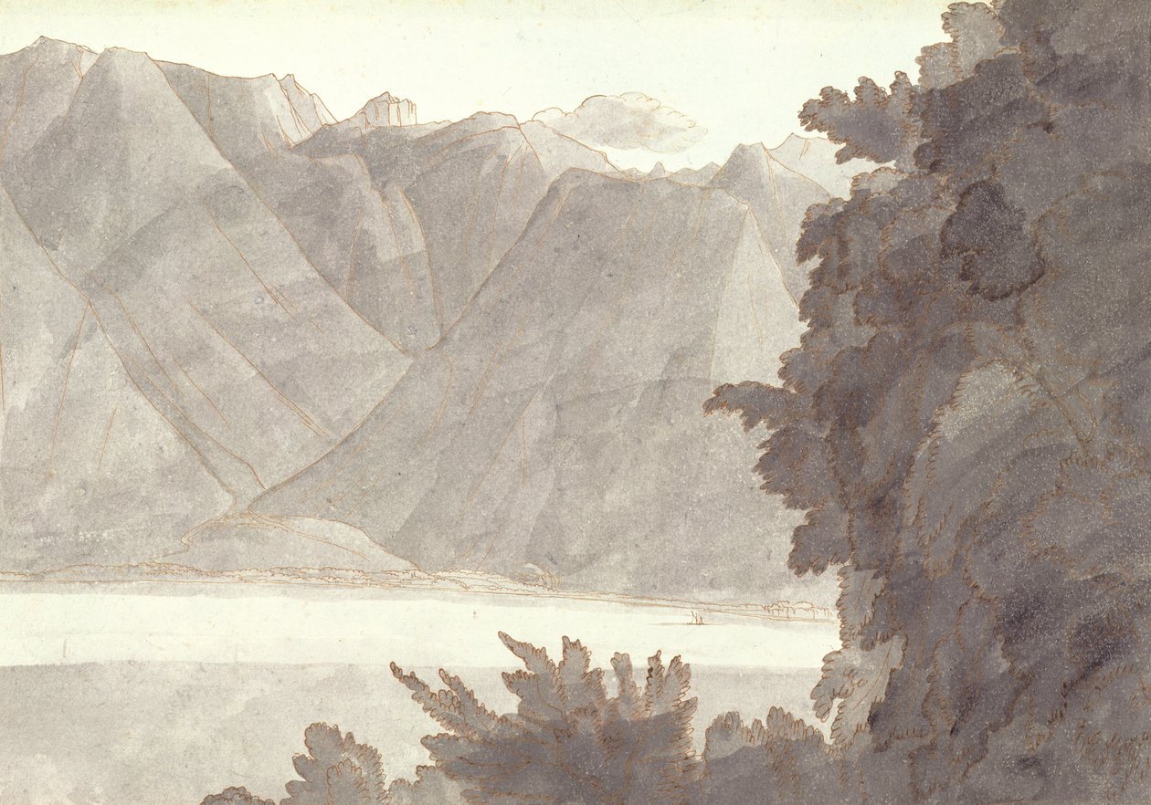 Head of Lake Geneva by Francis Towne