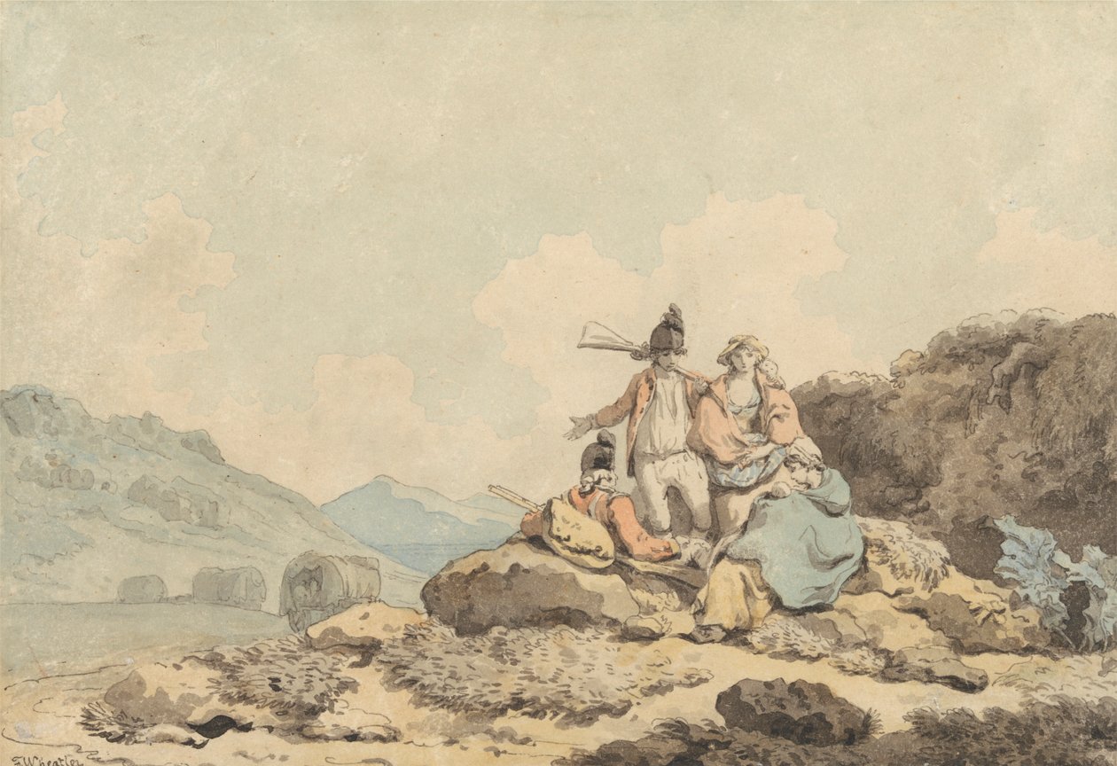 Soldiers and Country Women by Francis Wheatley
