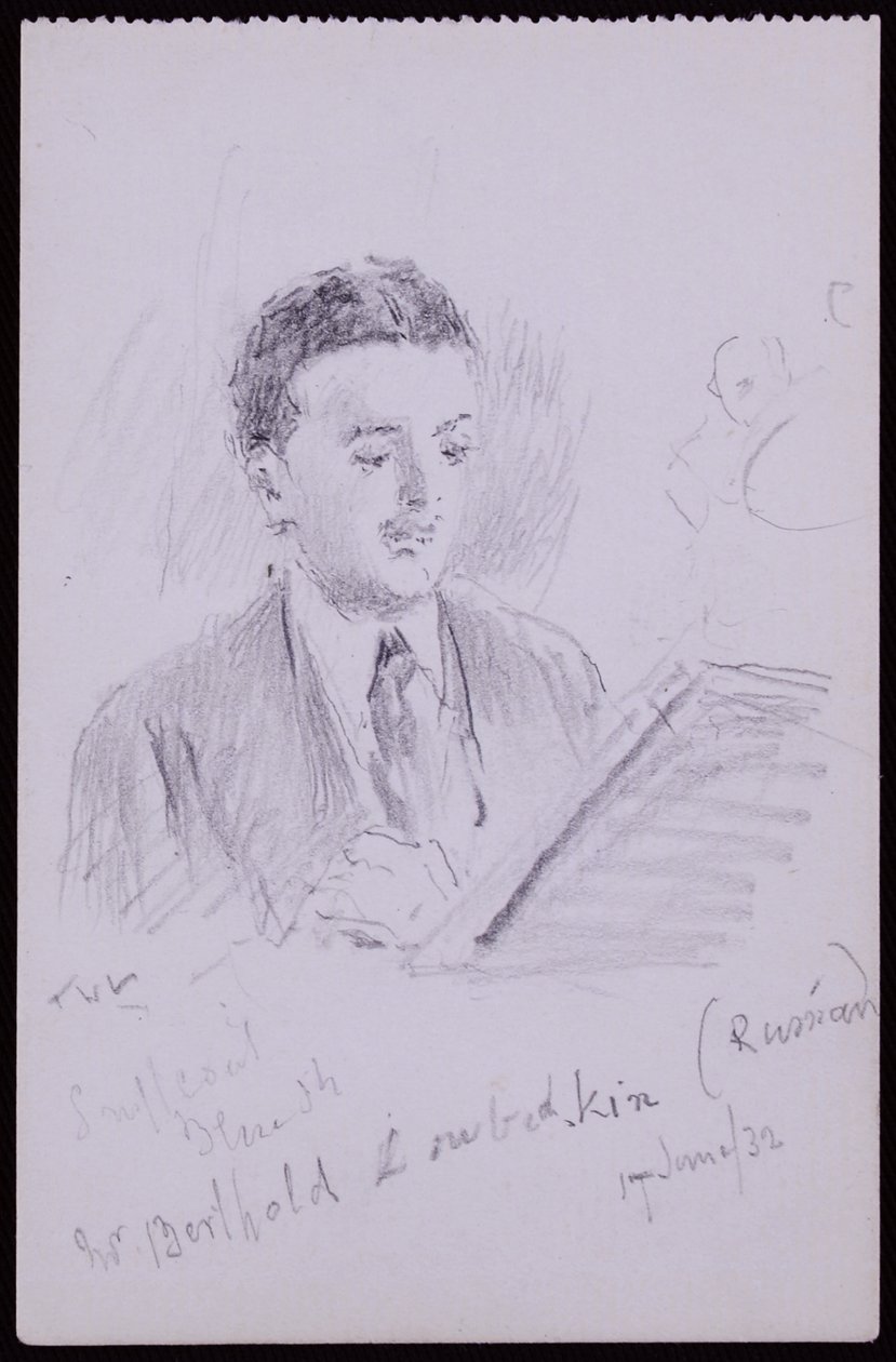 Portrait of Berthold Lubetkin by Francis Wilfred Lawson