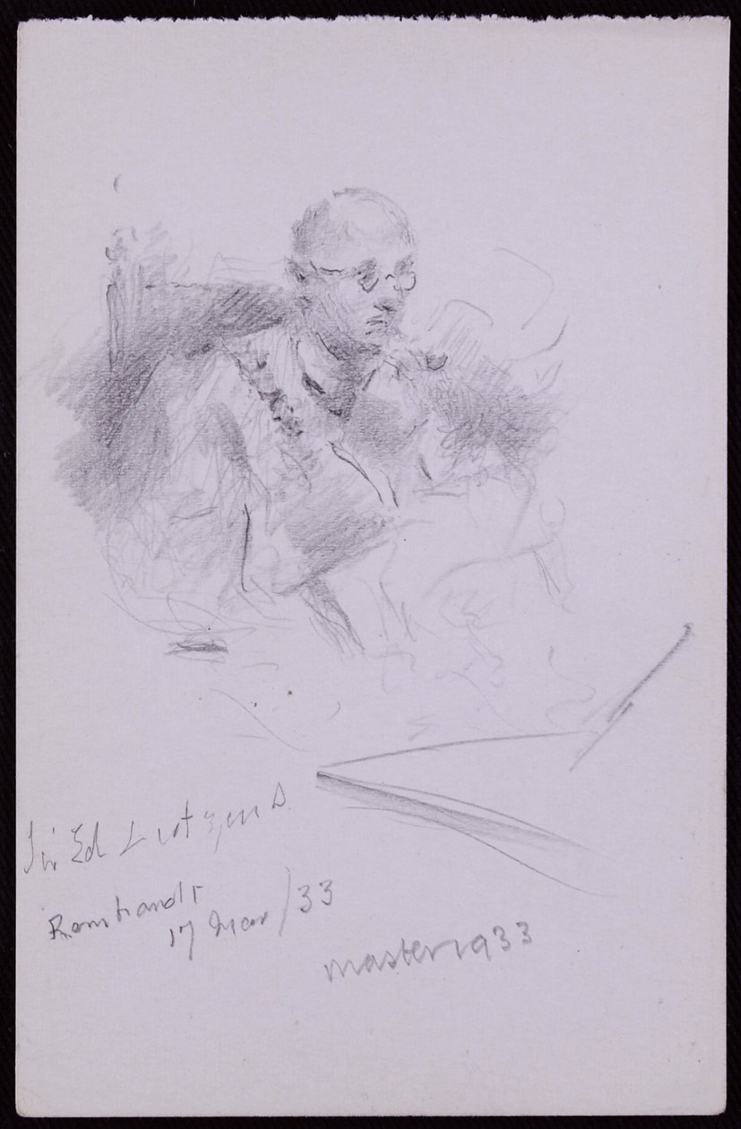 Portrait of Edwin Lutyens by Francis Wilfred Lawson