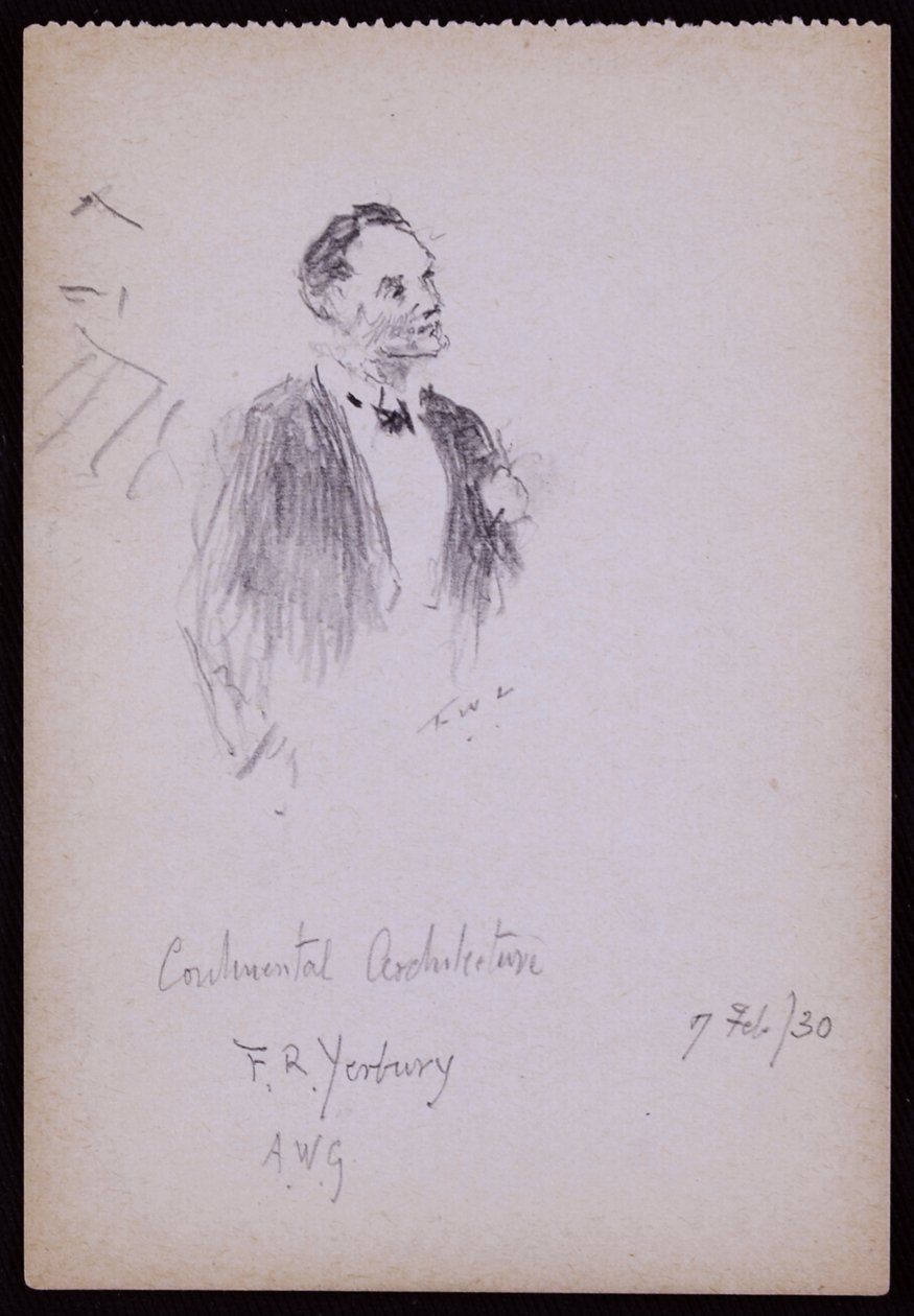 Portrait of FR Yerbury by Francis Wilfred Lawson