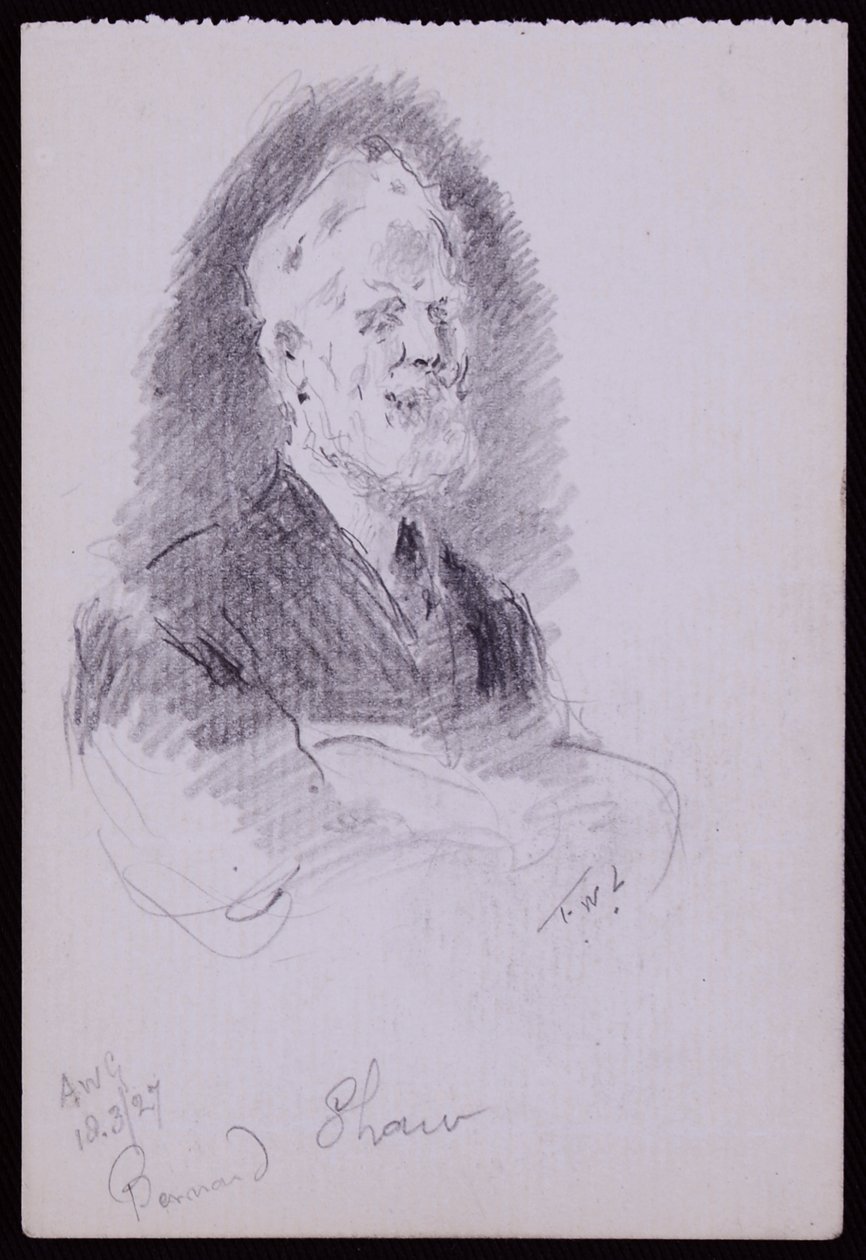 Portrait of George Bernard Shaw by Francis Wilfred Lawson