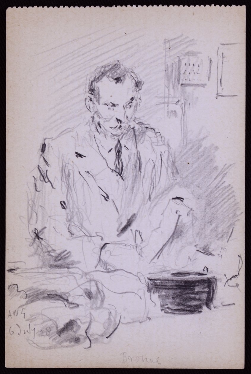 Portrait of Gilbert Bayes by Francis Wilfred Lawson