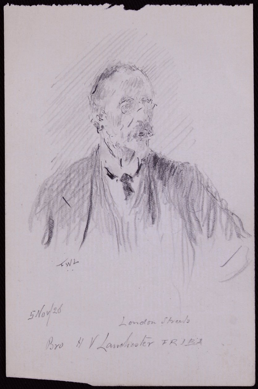 Portrait of HV Lanchester by Francis Wilfred Lawson