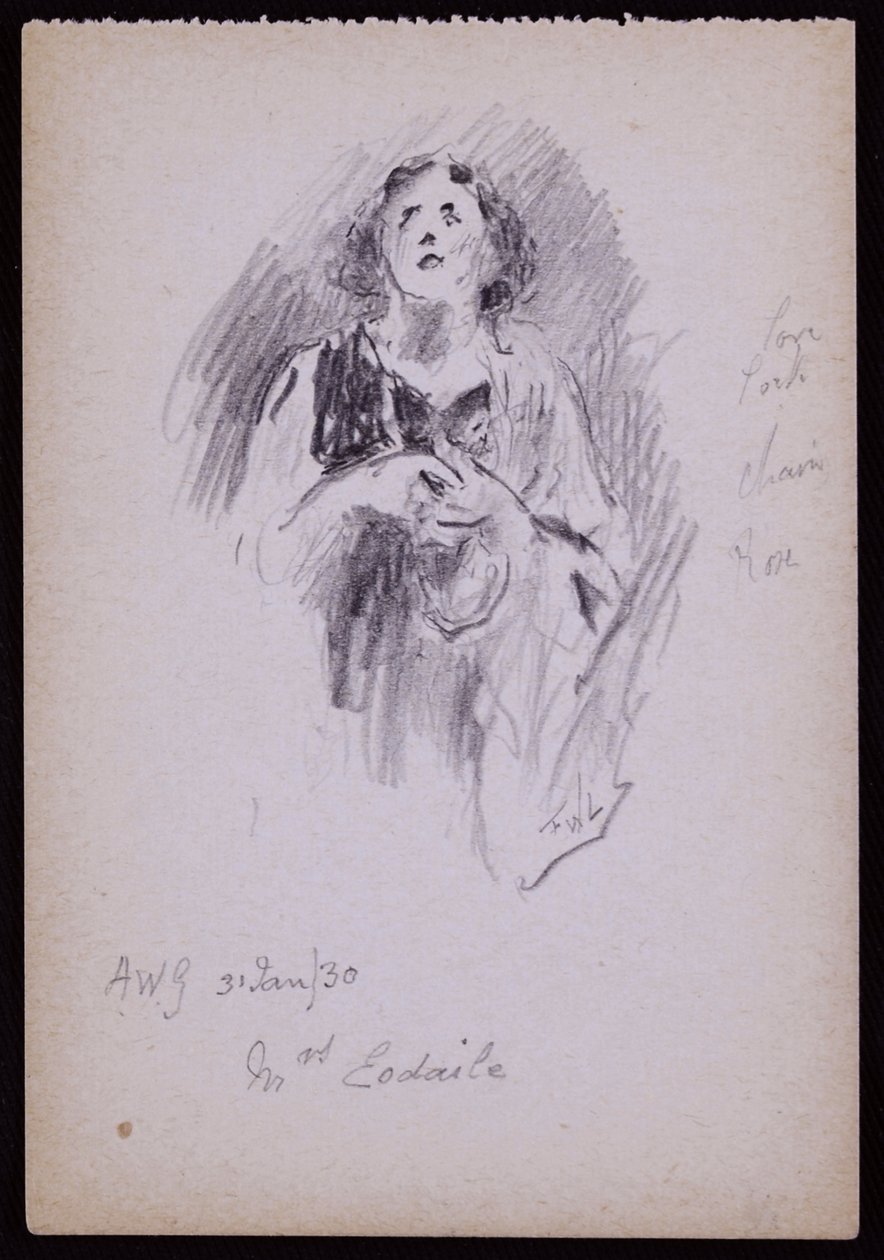 Portrait of Mrs Arundel Esdaile by Francis Wilfred Lawson