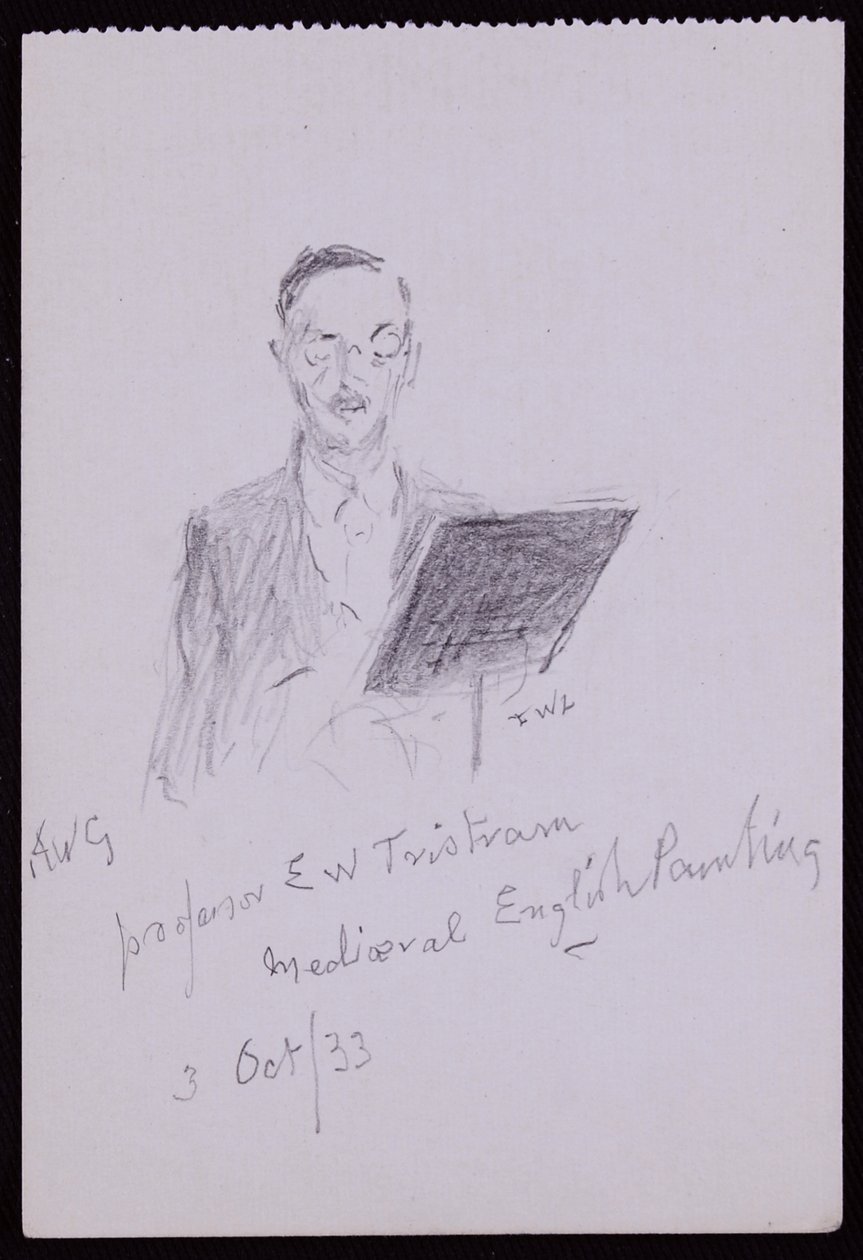 Portrait of Professor EW Tristram by Francis Wilfred Lawson