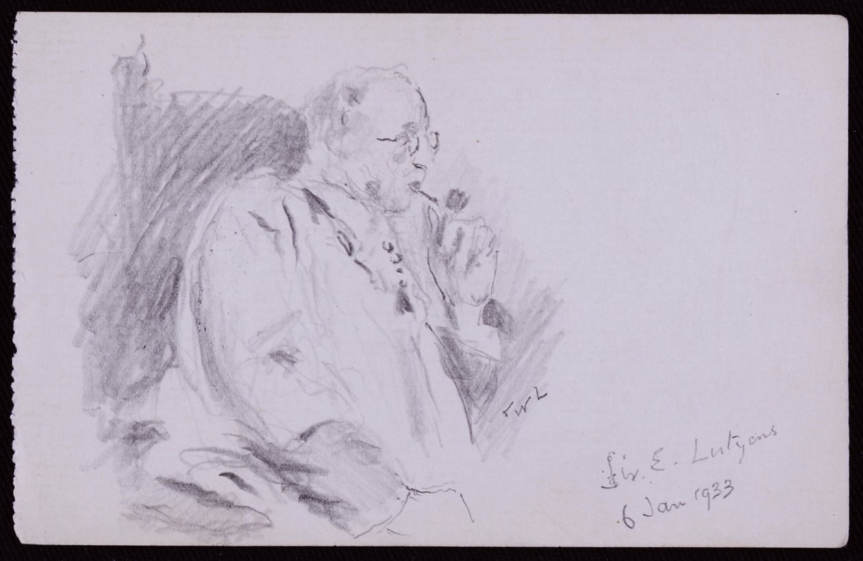 Portrait of Sir Edwin Lutyens by Francis Wilfred Lawson
