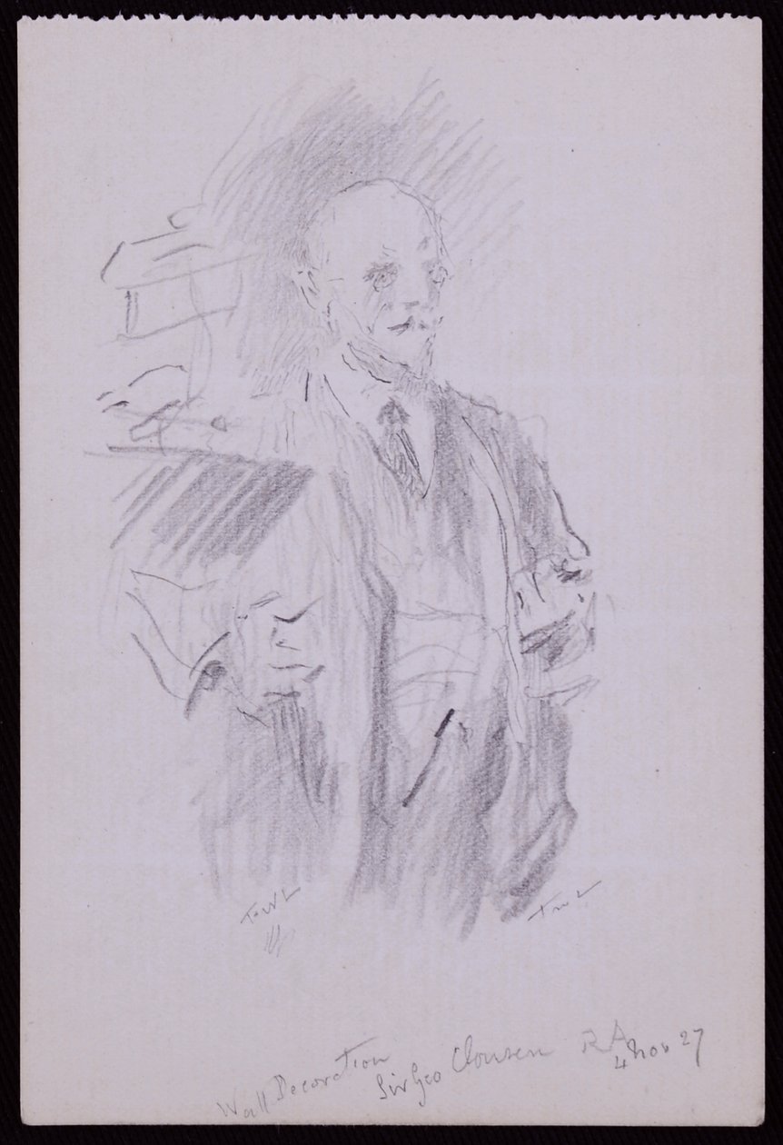 Portrait of Sir George Clausen by Francis Wilfred Lawson