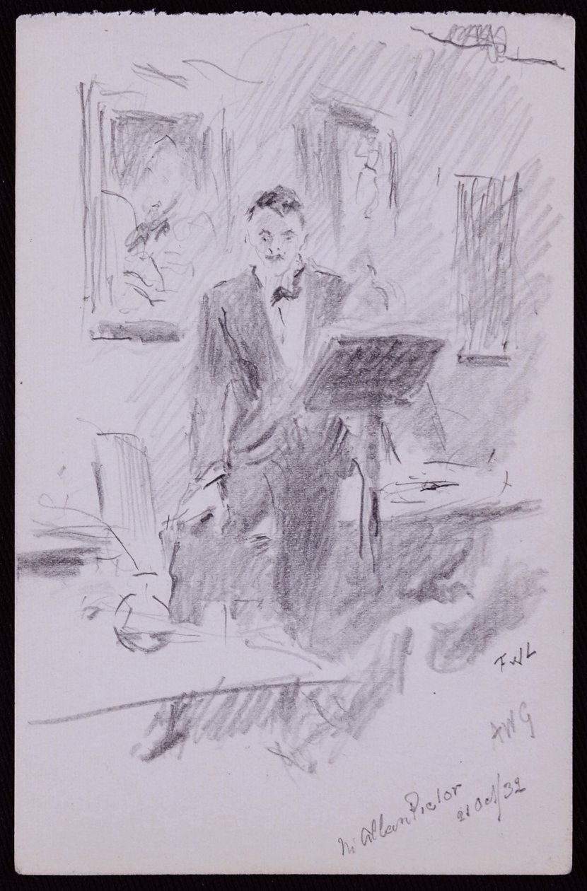 Portrait of W Allan Pictor by Francis Wilfred Lawson