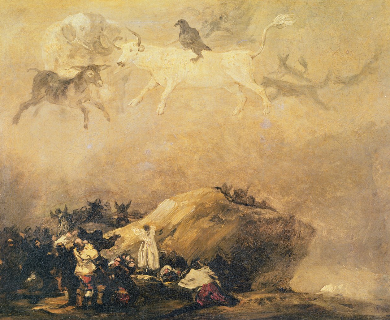 Capriccio Scene: Animals in the Sky by Francisco de Goya