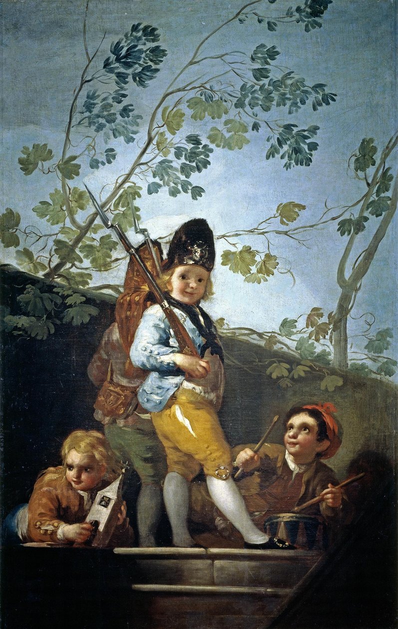 Boys Playing at Soldiers by Francisco de Goya