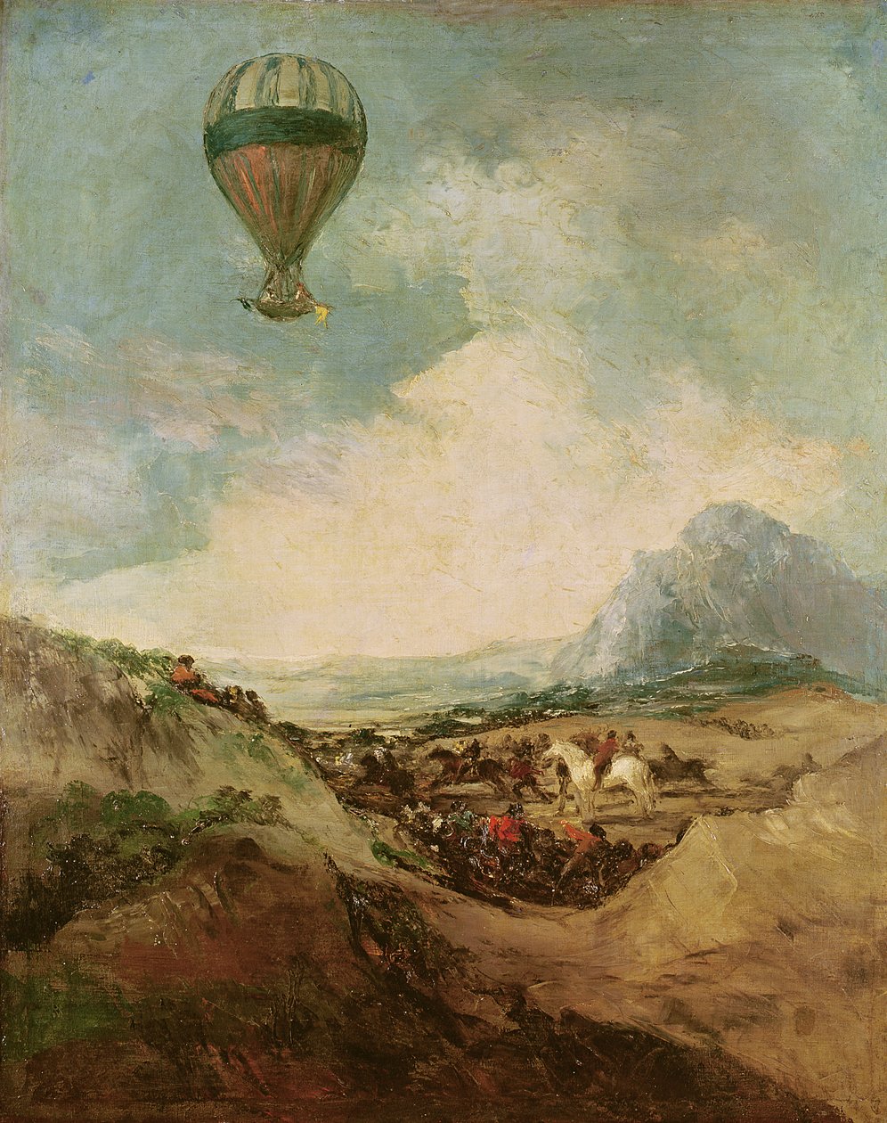 The Balloon or, The Ascent of the Montgolfier by Francisco de Goya