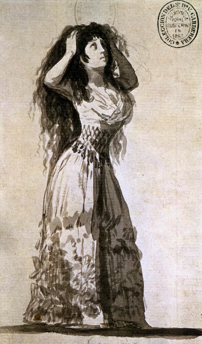 The Duchess of Alba Arranging Her Hair by Francisco de Goya