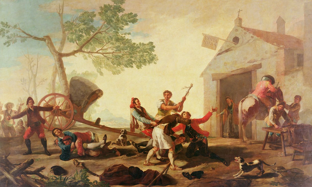The Fight at the Venta Nueva, 1777 by Francisco de Goya