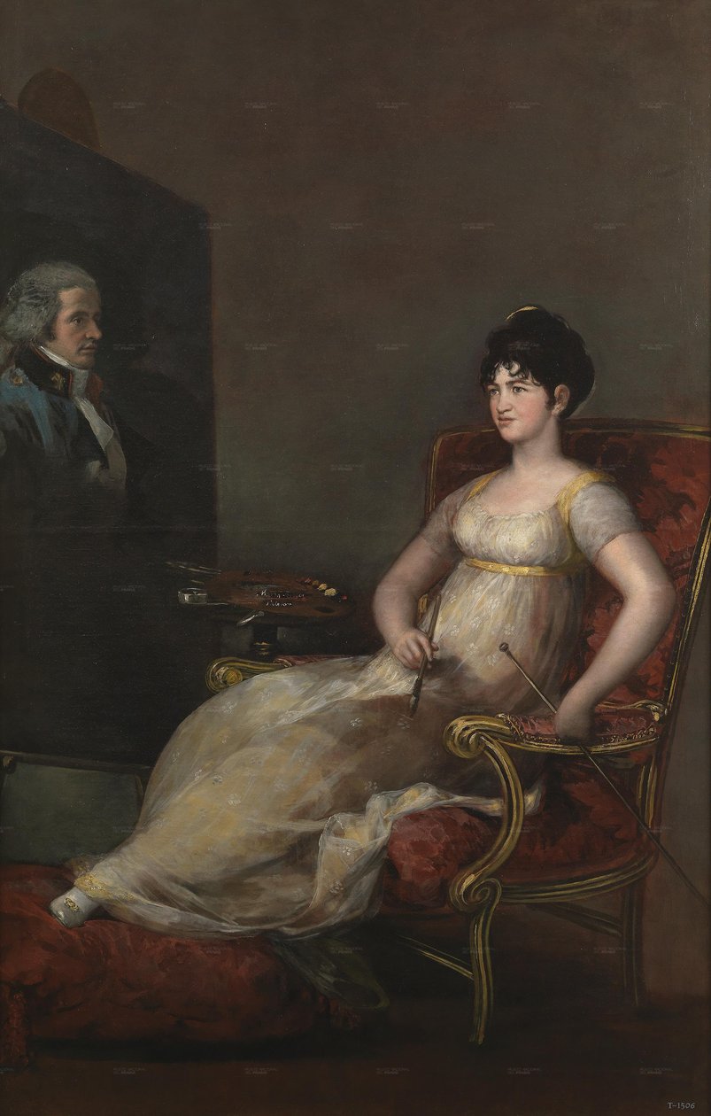 The Marchioness of Villafranca Painting Her Husband by Francisco de Goya