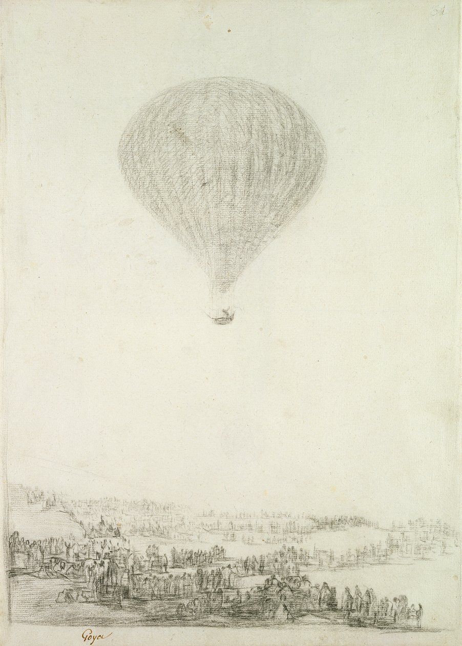 The Montgolfier Brothers by Francisco de Goya