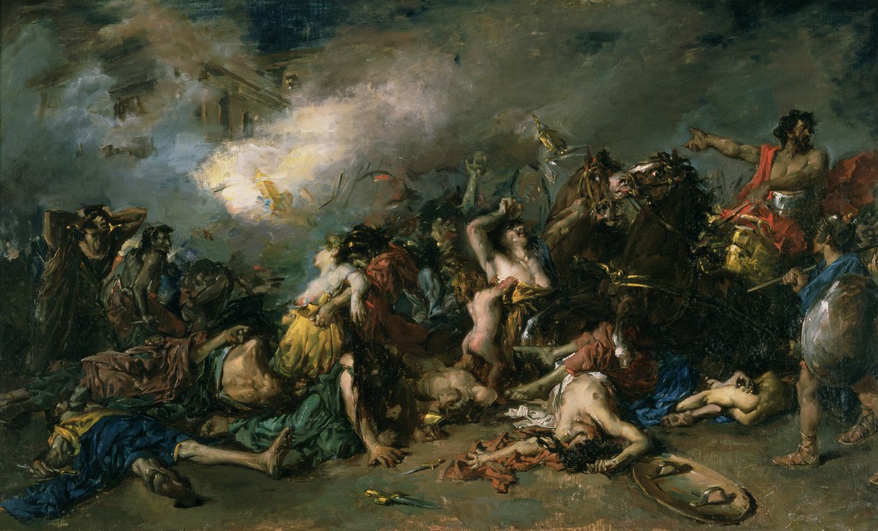 The Final Day of Sagunto in 219BC, 1869 by Francisco Domingo Marqués