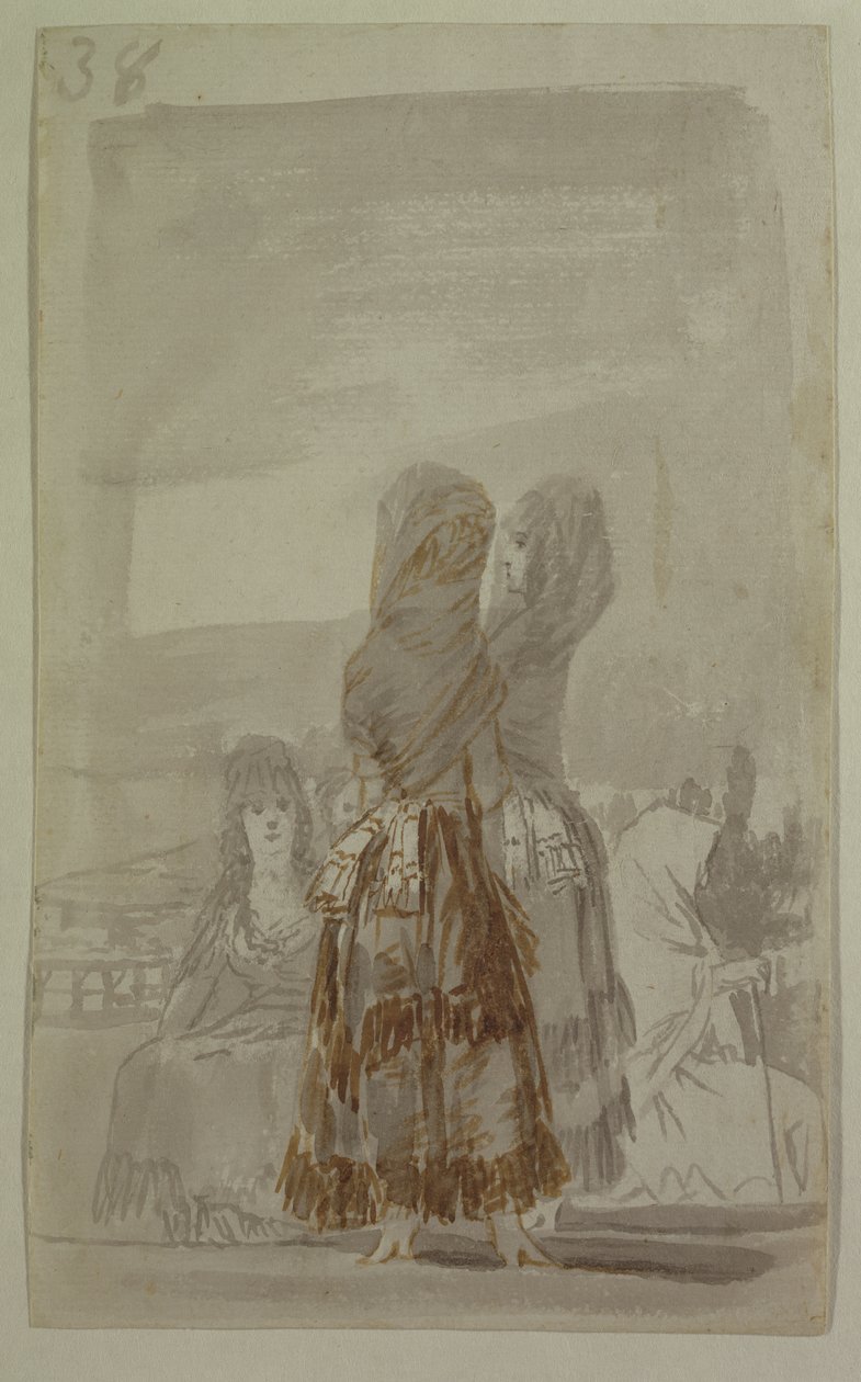 Majas Parading on the Paseo by Francisco de Goya