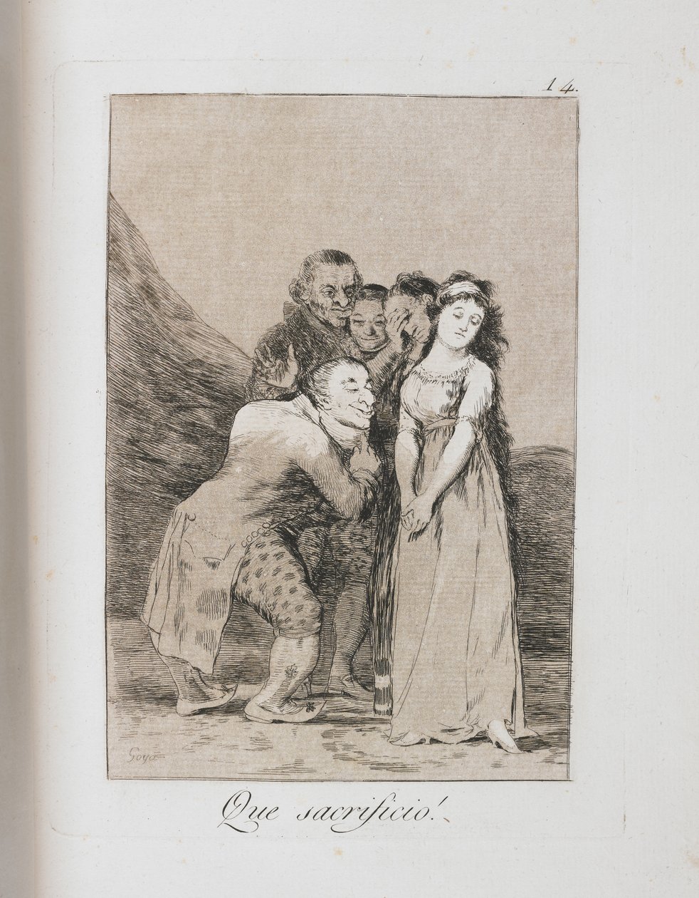 Plate from Los Caprichos, 1797-1798 by Francisco de Goya