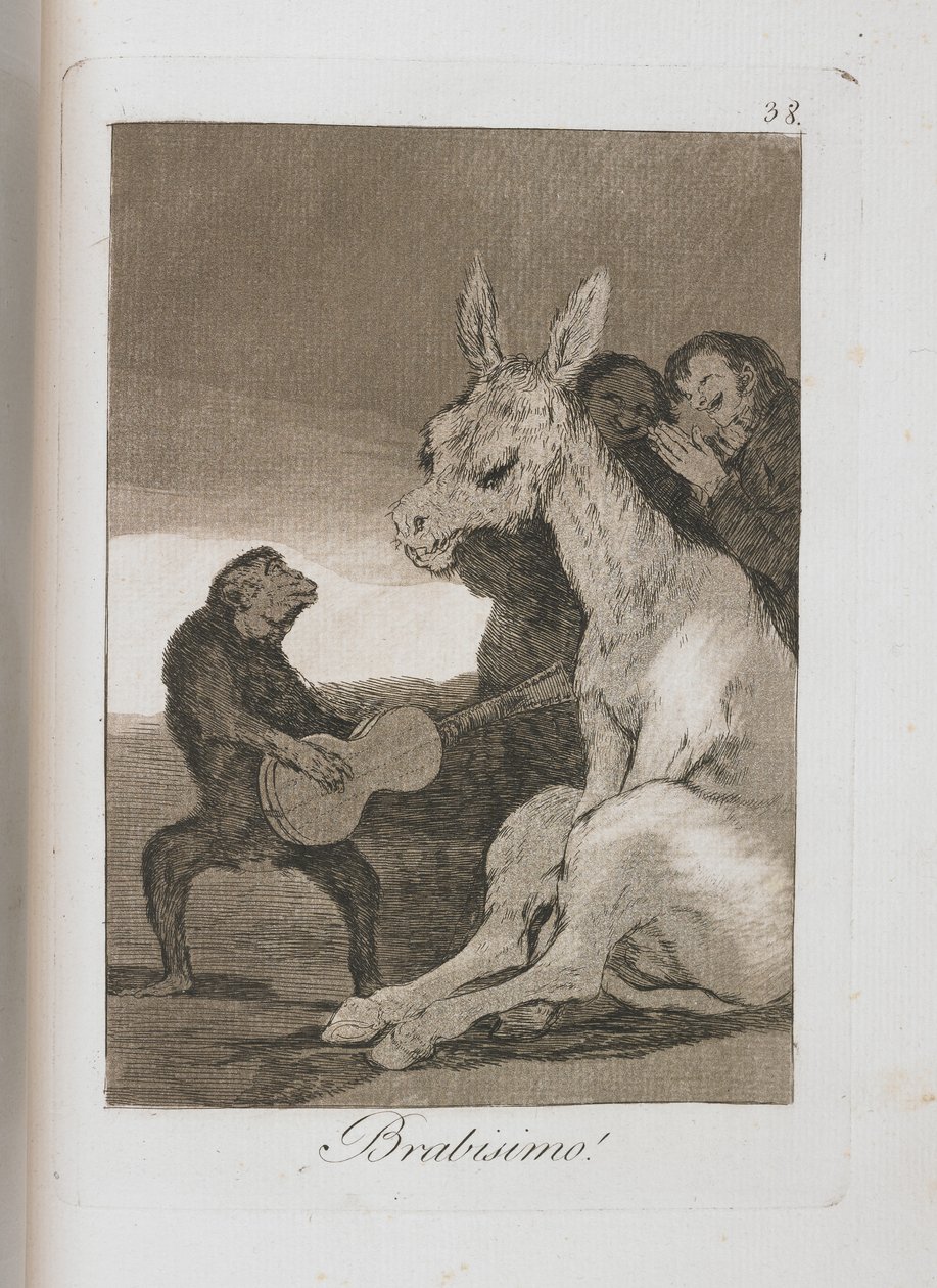 Plate from Los Caprichos, 1797-1798 by Francisco de Goya
