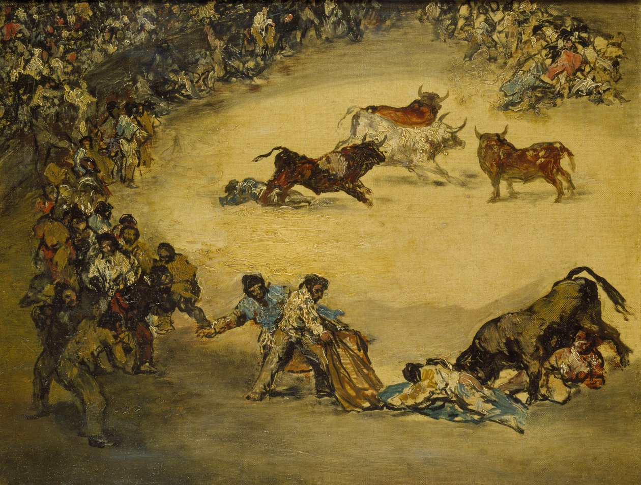 Scene at a Bullfight: Spanish Entertainment, 18th century by Francisco de Goya
