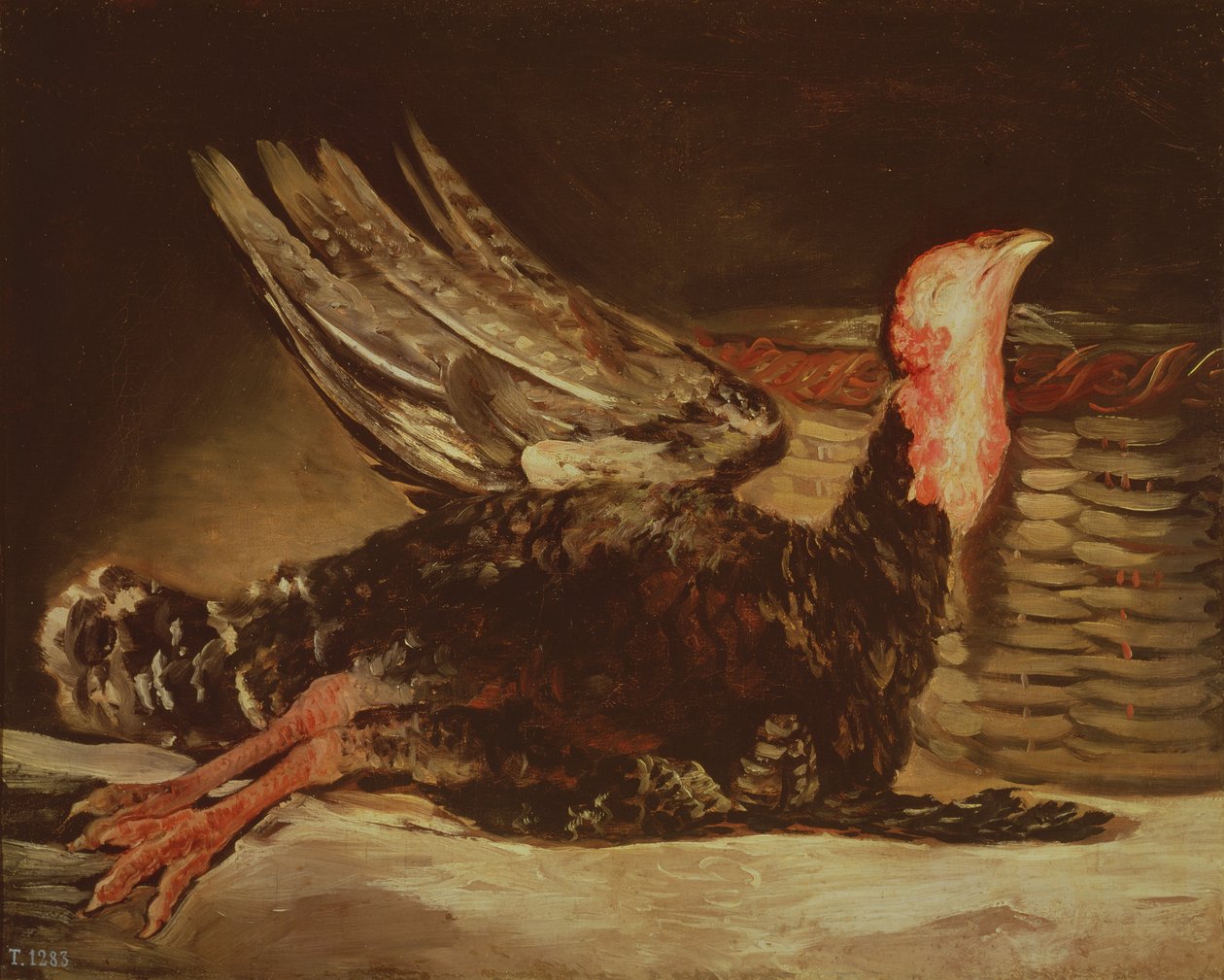Still Life of a Dead Turkey and a Wicker Basket by Francisco de Goya