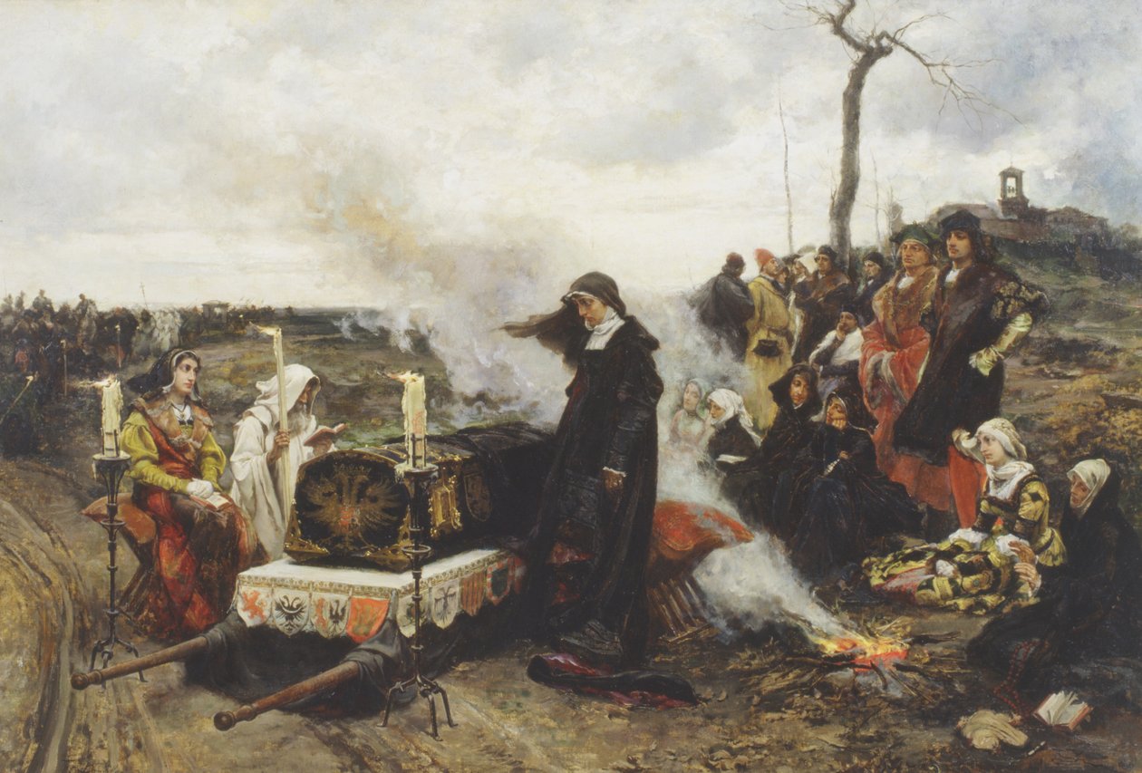 Joanna of Castille at the funeral of her husband by Francisco Pradilla y Ortiz
