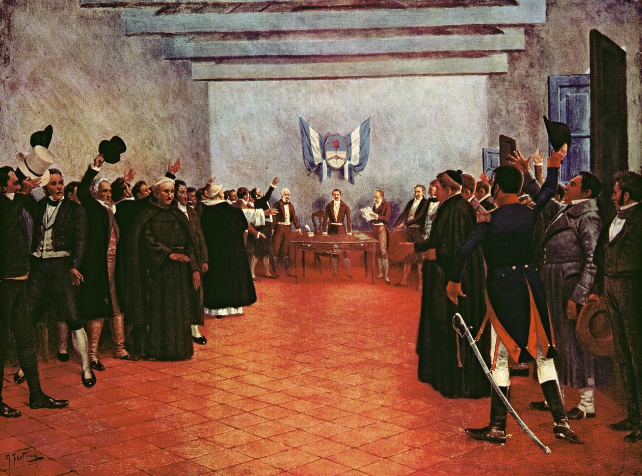 The Congress of Tucuman - Declaration of the Independence of the United Provinces of Rio and the Plata on 9th July 1816 by Francisco (after) Fortuny
