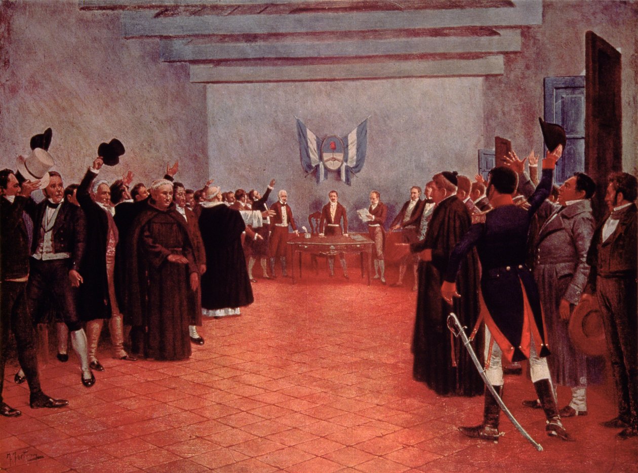 The Congress of Tucuman, the Declaration of Independence of Argentina from Spain in 1816 by Francisco (after) Fortuny