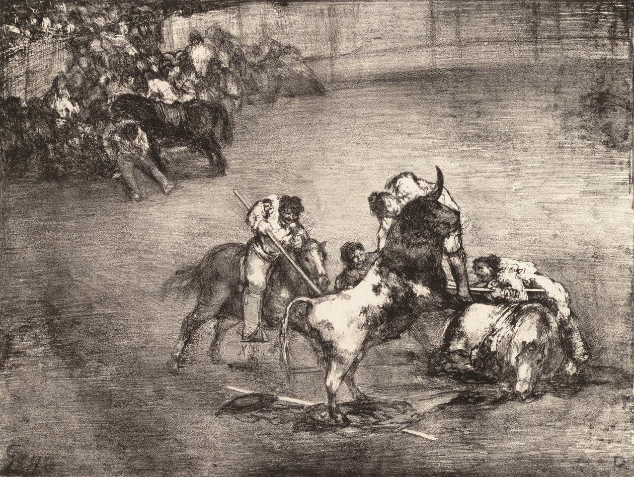 A Picador Caught by a Bull, from the 