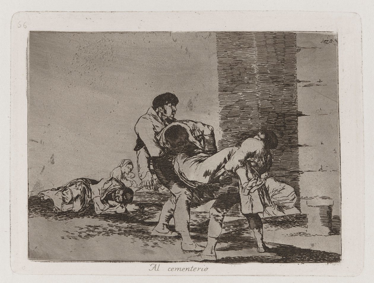 To the Cemetery, Plate 56 from The Disasters of War by Francisco de Goya