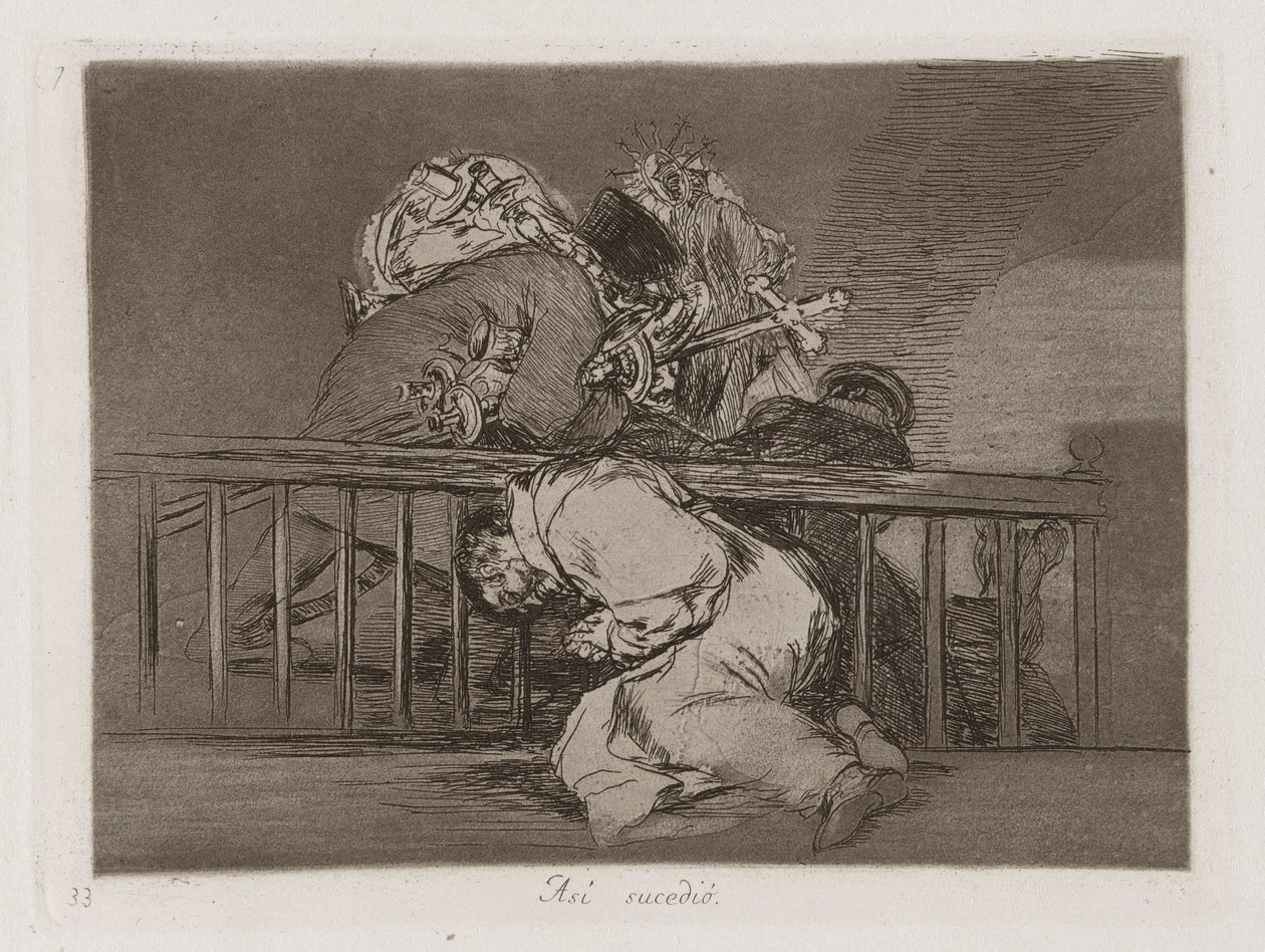 This is How It Happened, Plate 47 from The Disasters of War by Francisco de Goya