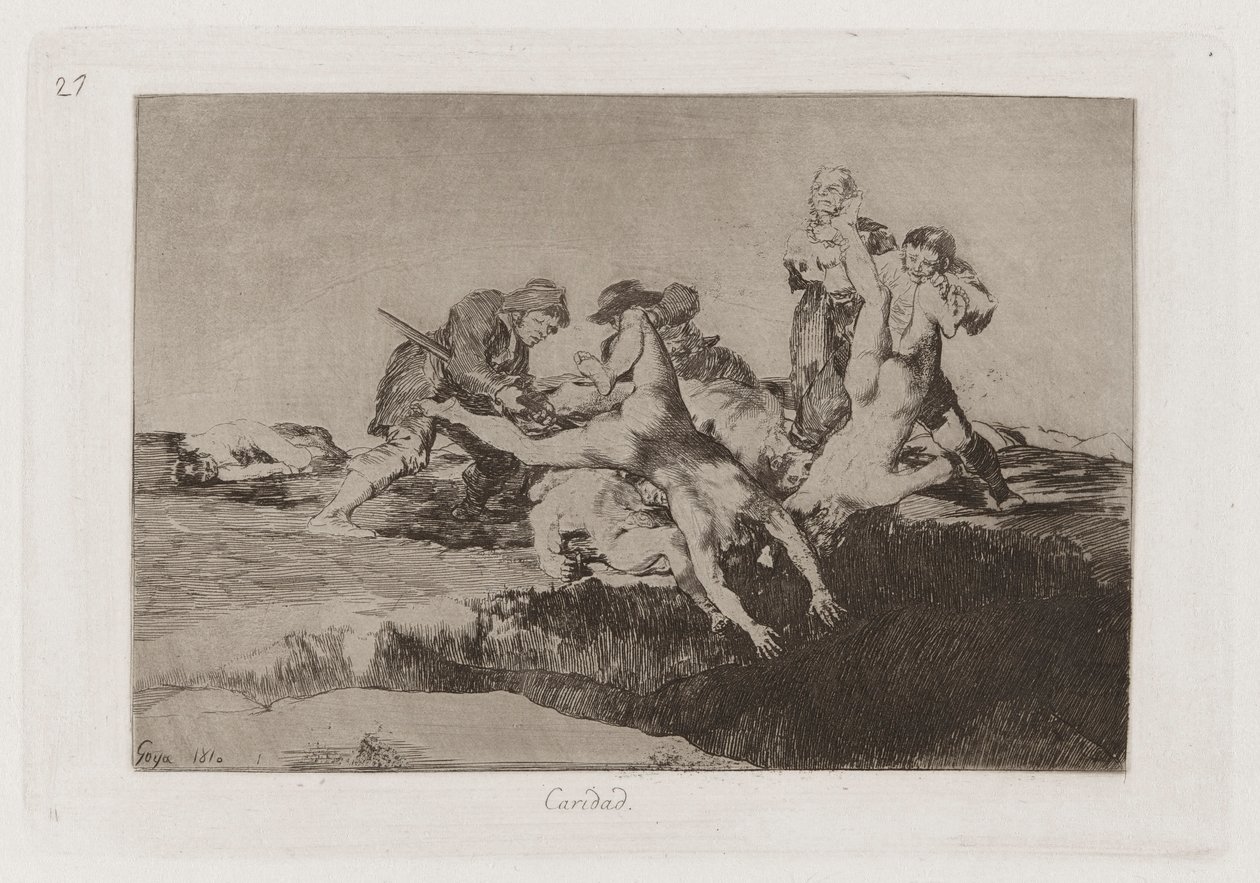 Charity, Plate 27 from The Disasters of War by Francisco de Goya