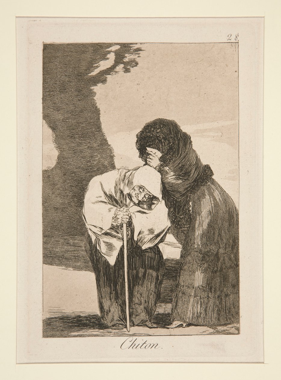 Hush, Plate 28 from the Series Los Caprichos by Francisco de Goya