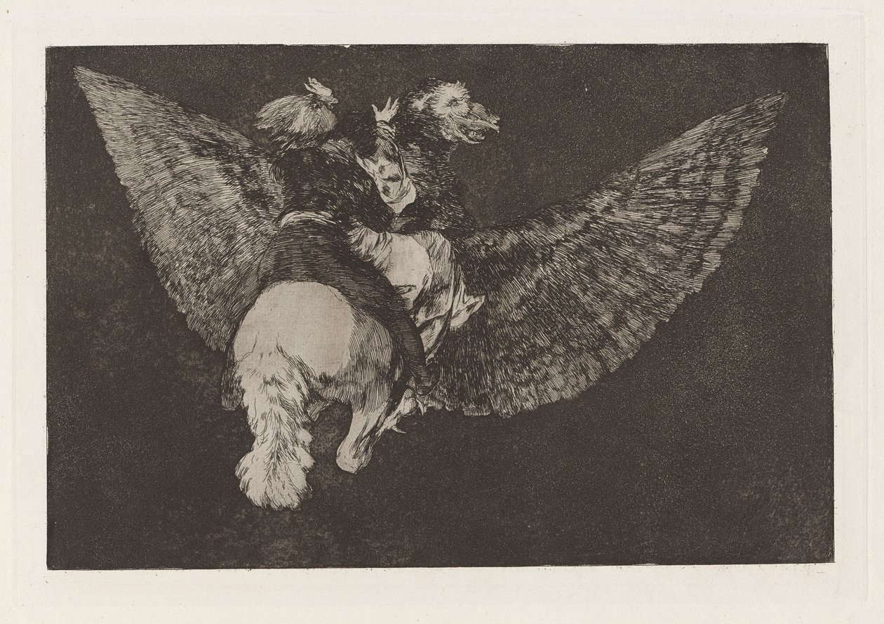 Flying Folly, from the series Los disparates (Los proverbios) by Francisco de Goya