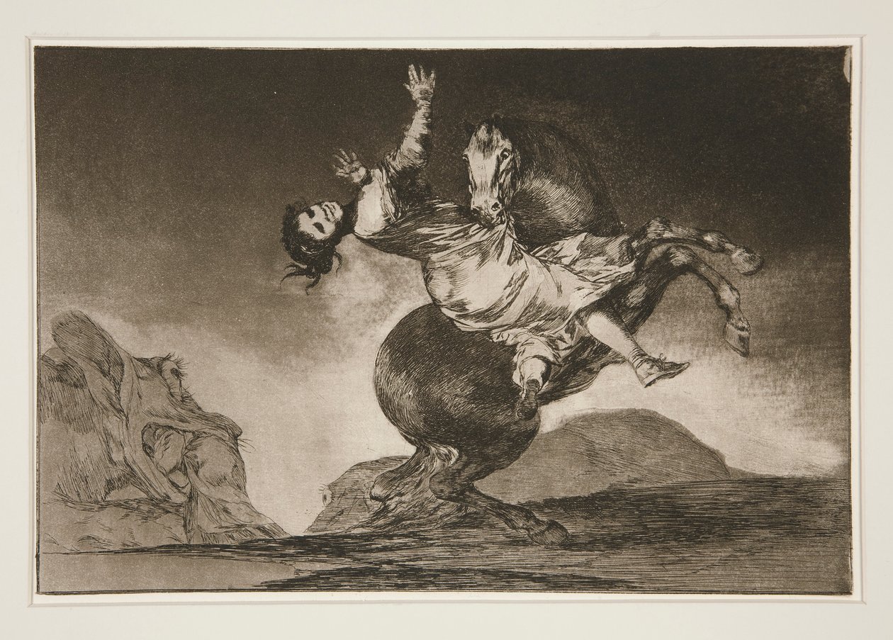The Horse Abductor, pl. 10 from the series Los proverbios by Francisco de Goya