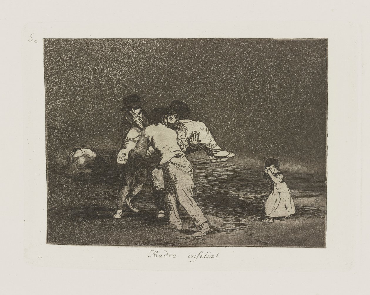 Unhappy Mother, Plate 50 from the Series The Disasters of War by Francisco de Goya
