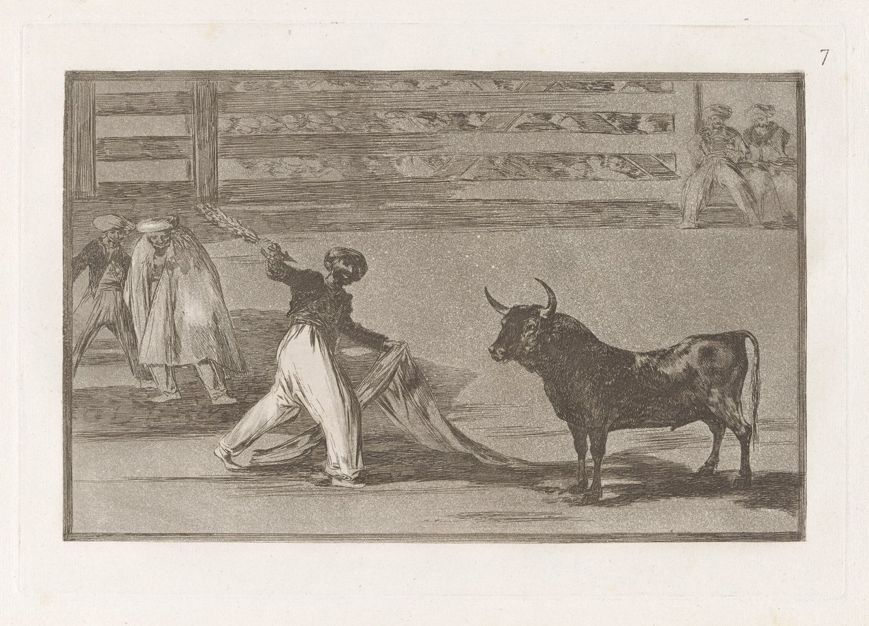 Origin of the Harpoons or Banderillas, Plate 7 from La Tauromaquia by Francisco de Goya