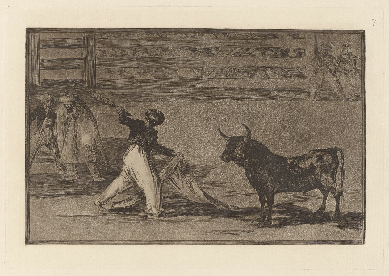 Origin of the Harpoons or Banderillas, Plate 7 from La Tauromaquia by Francisco de Goya