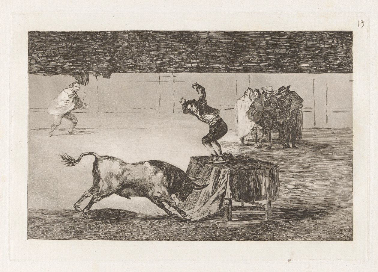 Another Madness of His in the Same Ring, Plate 19 from La Tauromaquia by Francisco de Goya