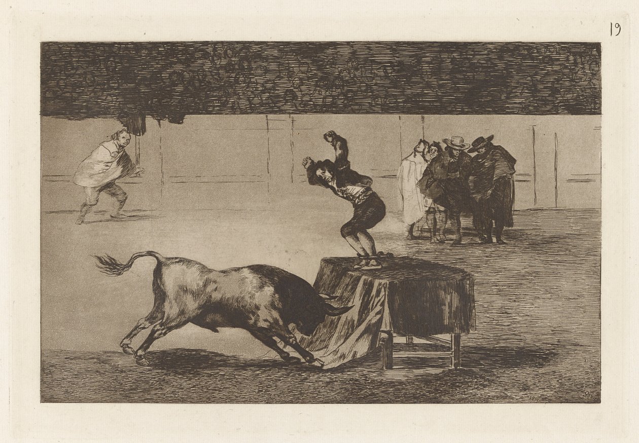 Another Madness of His in the Same Ring, Plate 19 from La Tauromaquia by Francisco de Goya