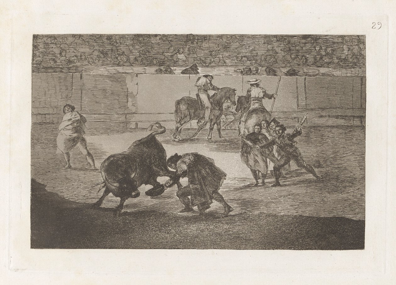 Pepe Illo Making the Pass of the Bull by Francisco de Goya